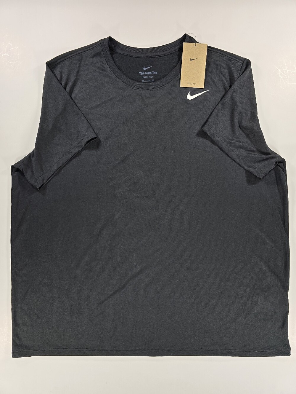 Nike Dri-Fit Crew Neck Training T-Shirt DX0687 Solid Black Womens 2XL XXL NWT